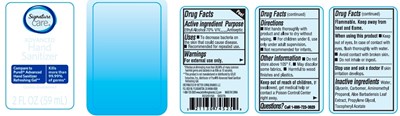 Image Of Label (Signature Care Advanced Hand Sanitizer 59 mL)